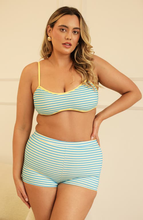 Dippin Daisys Farrah Elastic Waist Booty Short In Blue