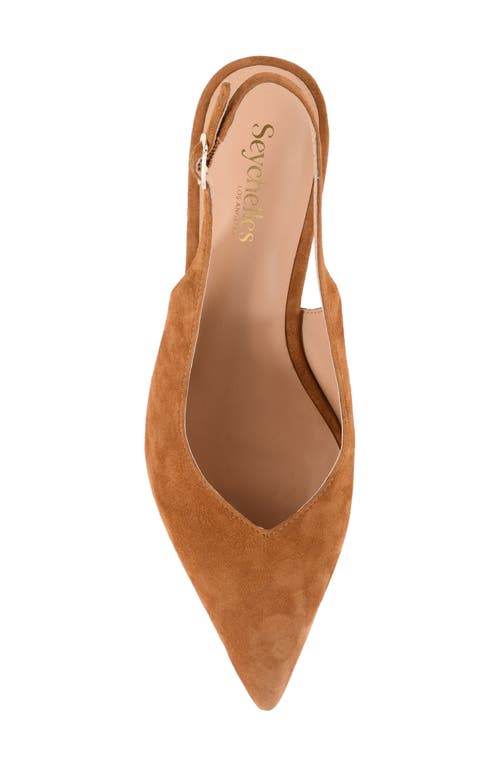 Shop Seychelles Candlelight Slingback Pointed Toe Kitten Heel Pump In Tan