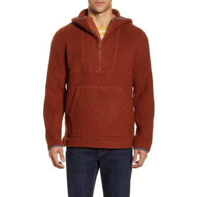 Madewell Polartec Fleece Hoodie Jacket, Red