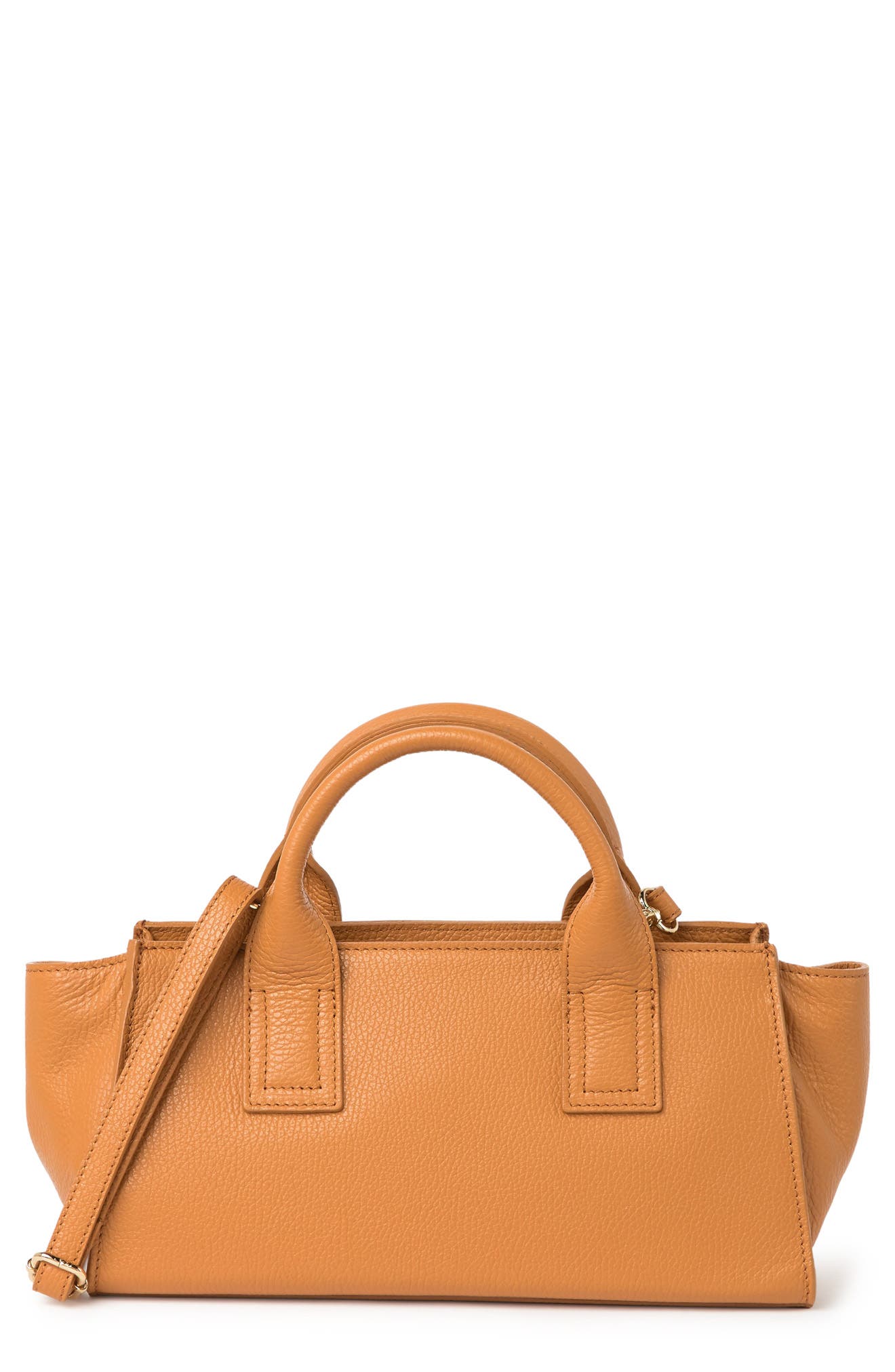 Maison Heritage Emy Petite Leather Crossbody Bag In Camel