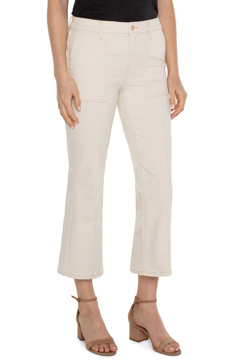 Liverpool Los Angeles Hannah Utility Pocket Crop Flare Jeans | Nordstrom