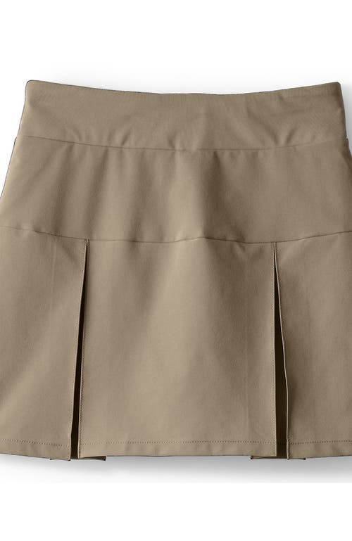 LANDS' END LANDS' END SCHOOL UNIFORM GIRLS PERFORMANCE PLEATED SKORT ABOVE THE KNEE