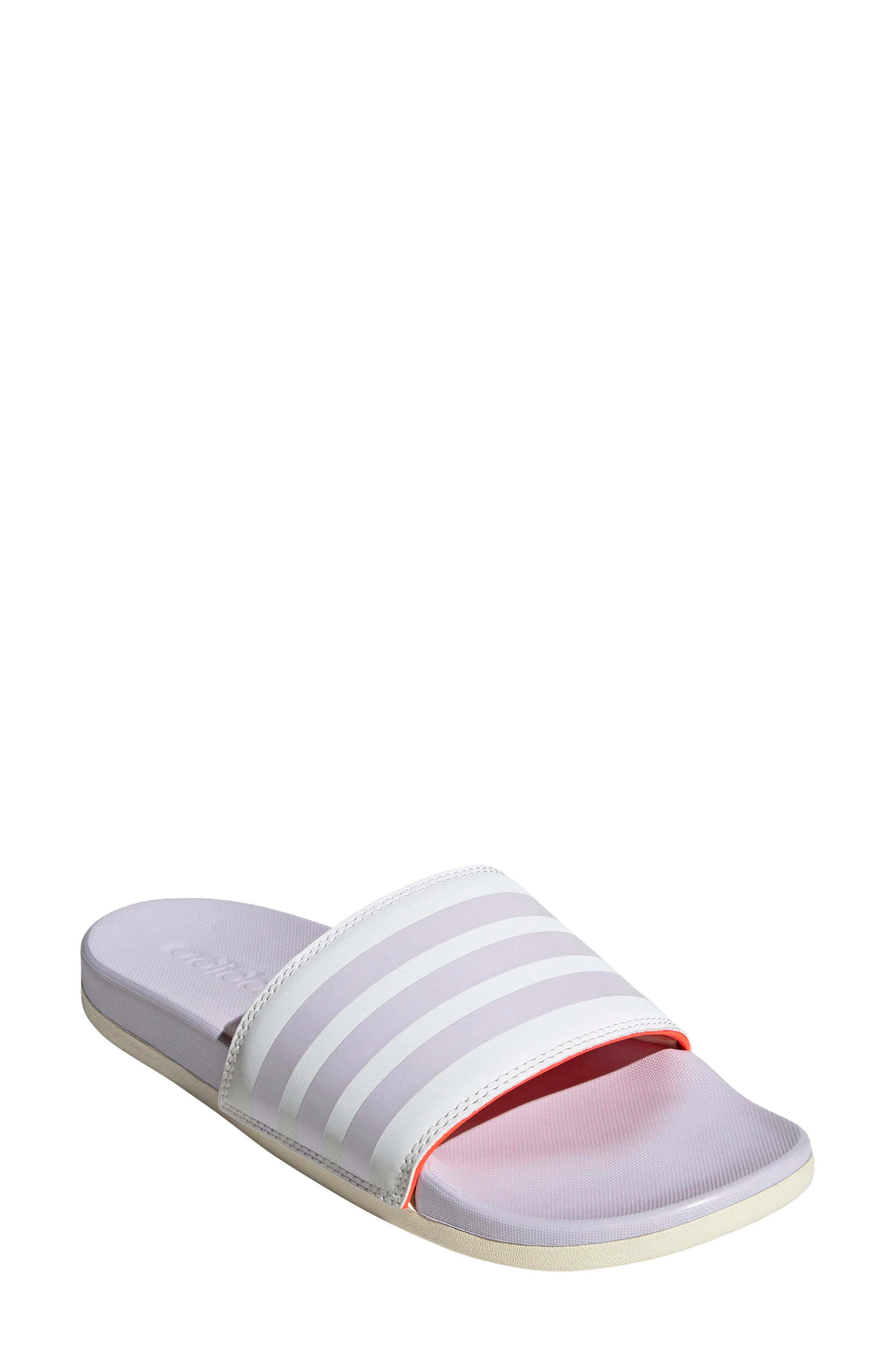 adidas comfort slides white