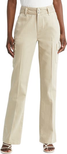 PAIGE Dion High Waist Cargo Trouser Flare Pants | Nordstrom