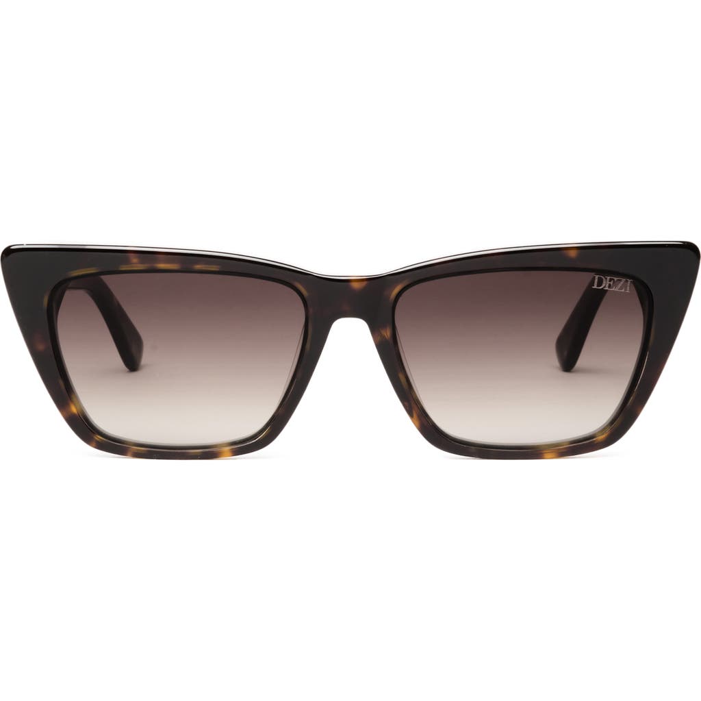 Dezi Gato 55mm Cat Eye Sunglasses In Black