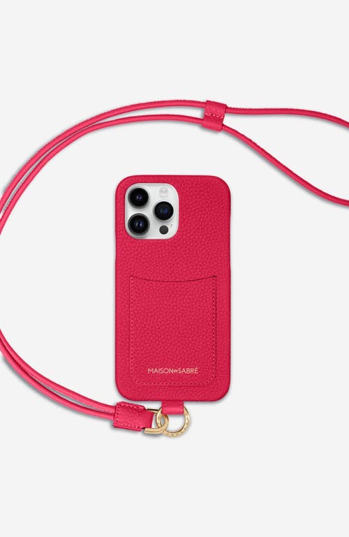 MAISON de SABRÉ Sling Phone Case in Shibuya Fuchsia at Nordstrom, Size Iphone 14 Pro Max