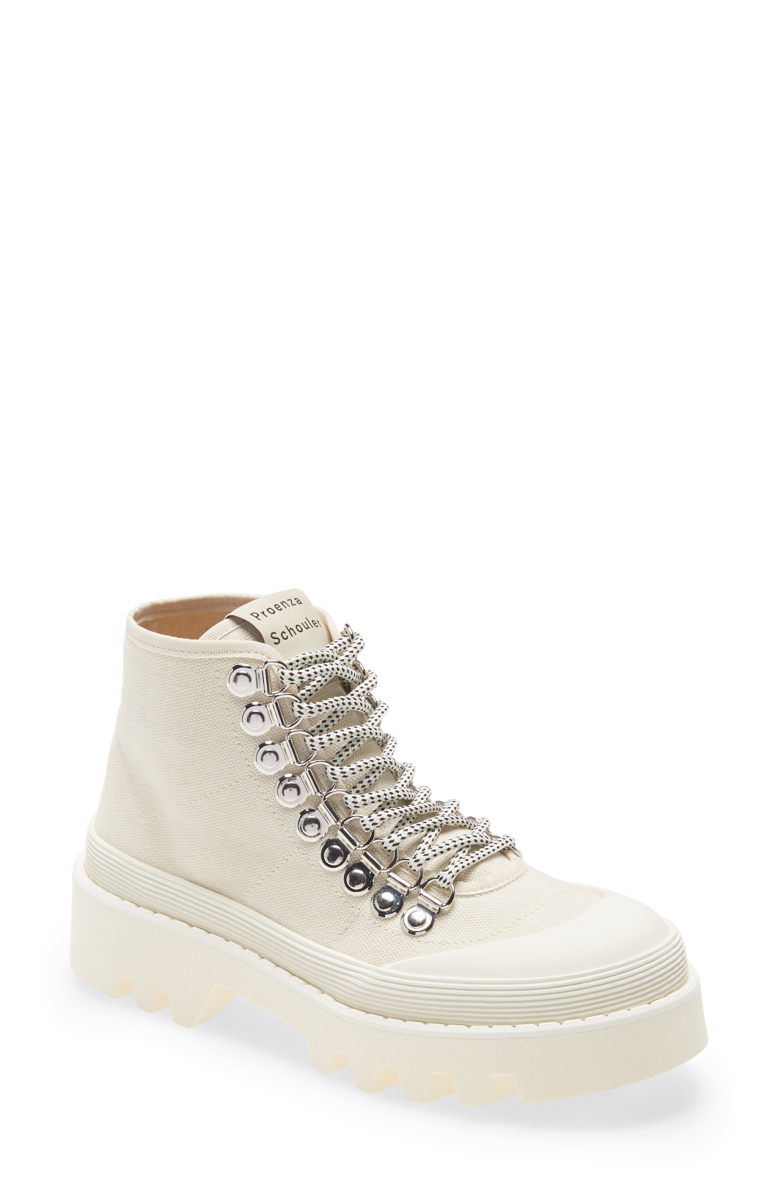 canvas lace up boots women's