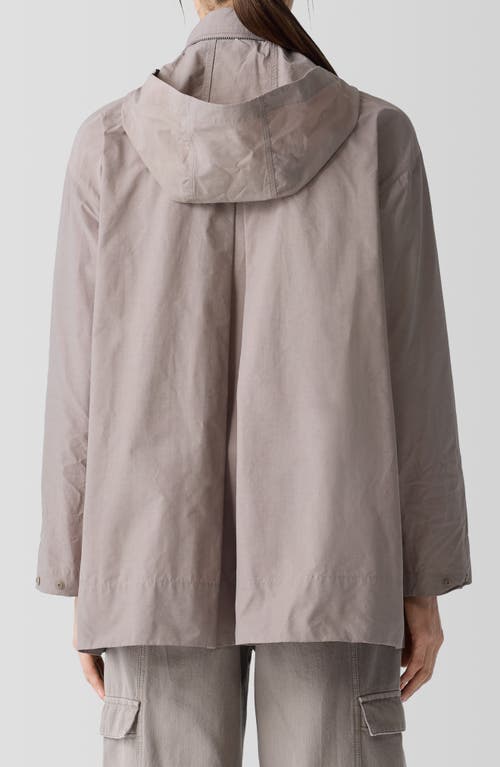 Shop Eileen Fisher Stand Collar Jacket In Reed