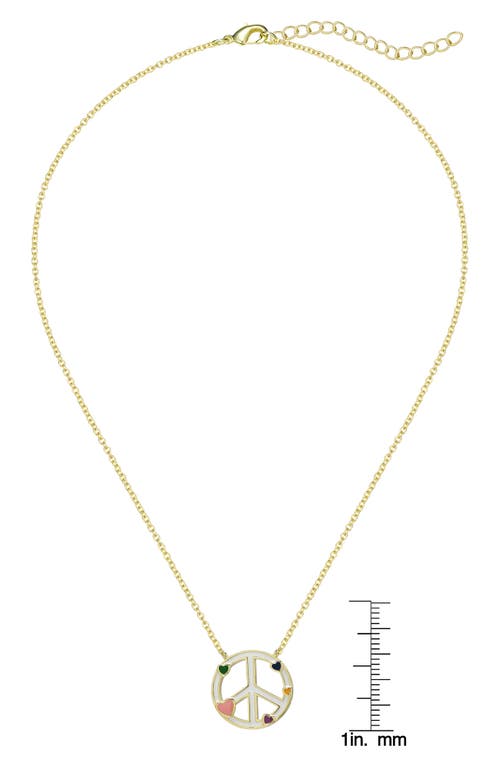 Lily Nily Kids' Peace & Love Pendant Necklace In Pink
