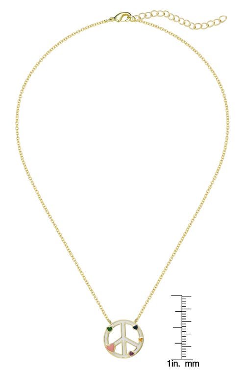 Shop Lily Nily Kids' Peace & Love Pendant Necklace In Pink