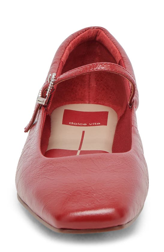 Shop Dolce Vita Reyes Mary Jane In Red Crinkle Patent