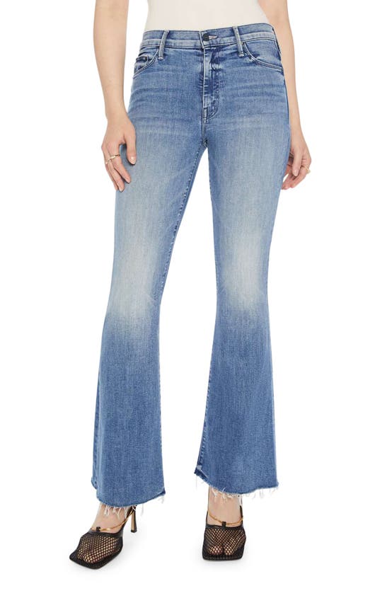 MOTHER FRAY HEM BOOTCUT JEANS