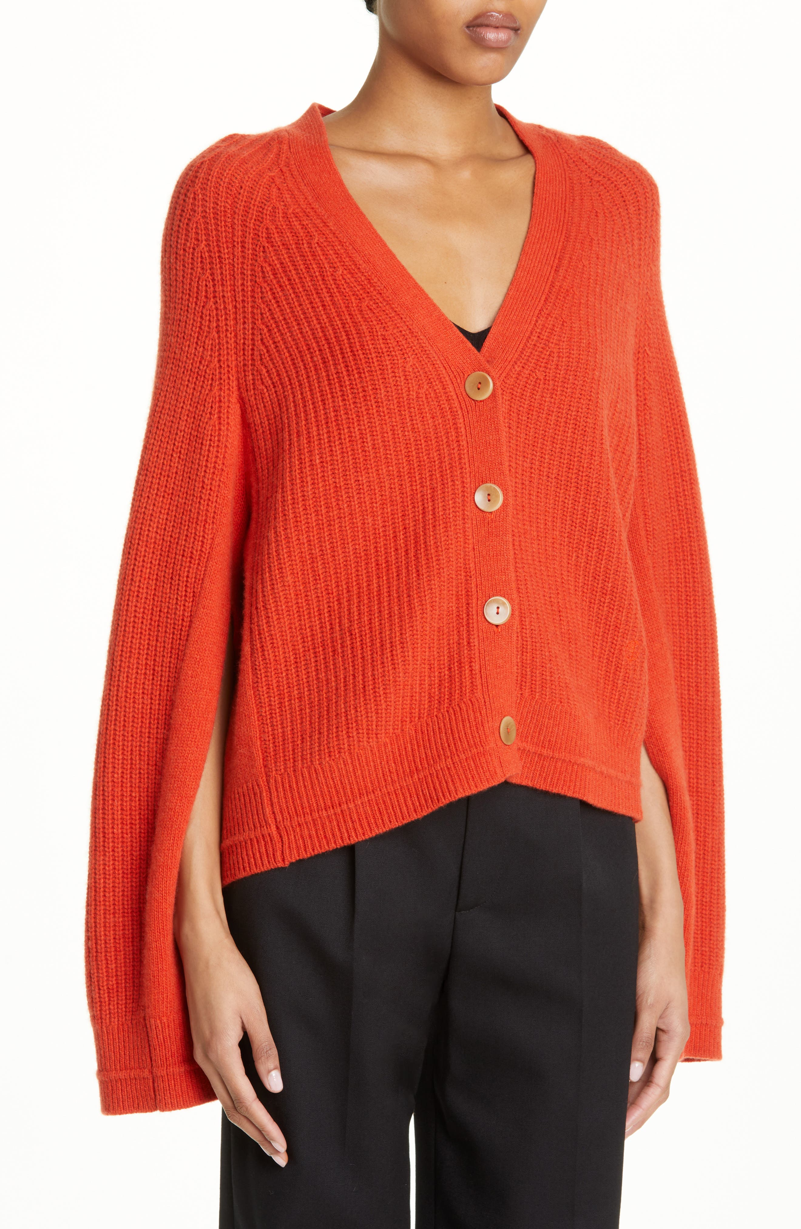 MARIA McMANUS COCOON SPLITSLEEVE カーディガン Cocoon Split Sleeve Cardigan in Crema w/ Black Stripe