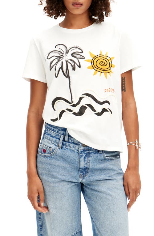 Beach Graphic T-Shirt in White