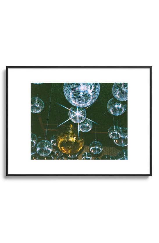 Deny Designs Disco Ball Ceiling By Samantha Hearn Metal Framed Art Print In Blue
