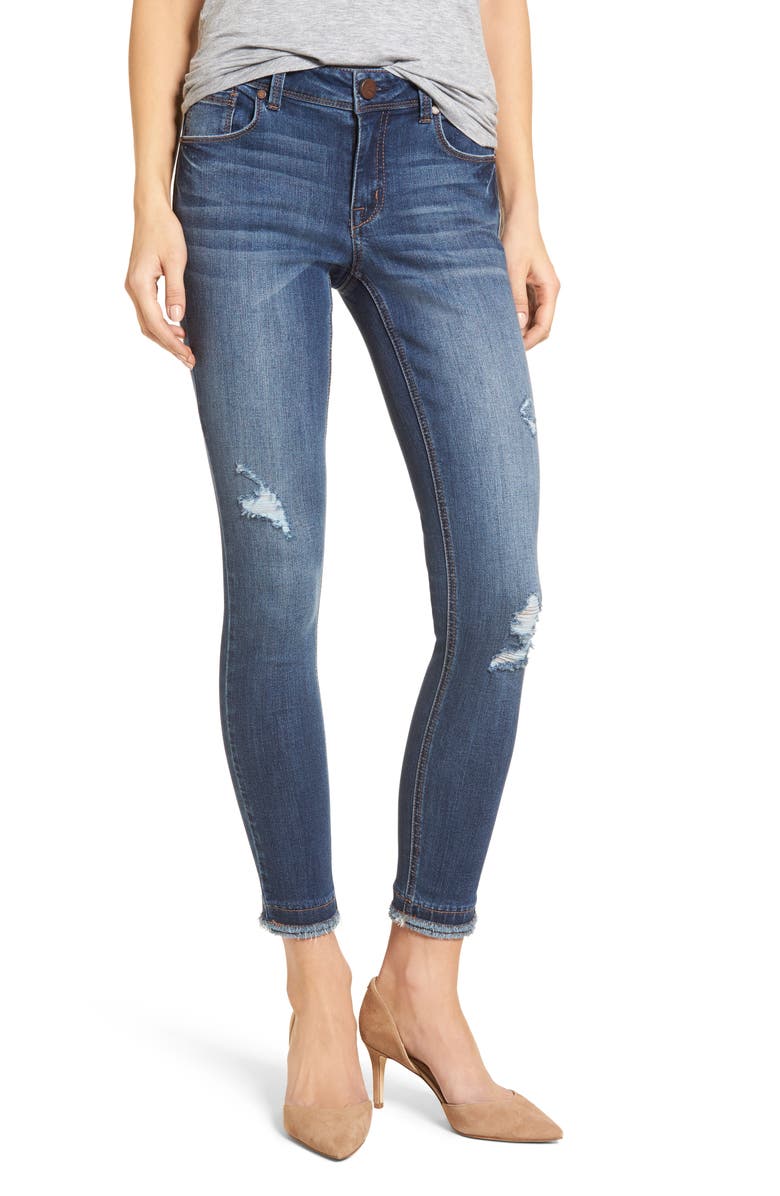 1822 Denim Double Fray Hem Skinny Jeans (Gerard) | Nordstrom