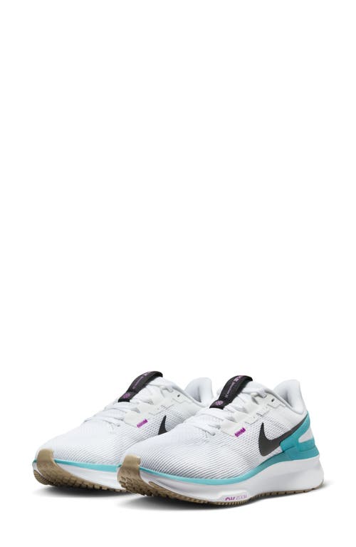 Shop Nike Air Zoom Structure 25 Road Running Shoe In White/platinum/cactus