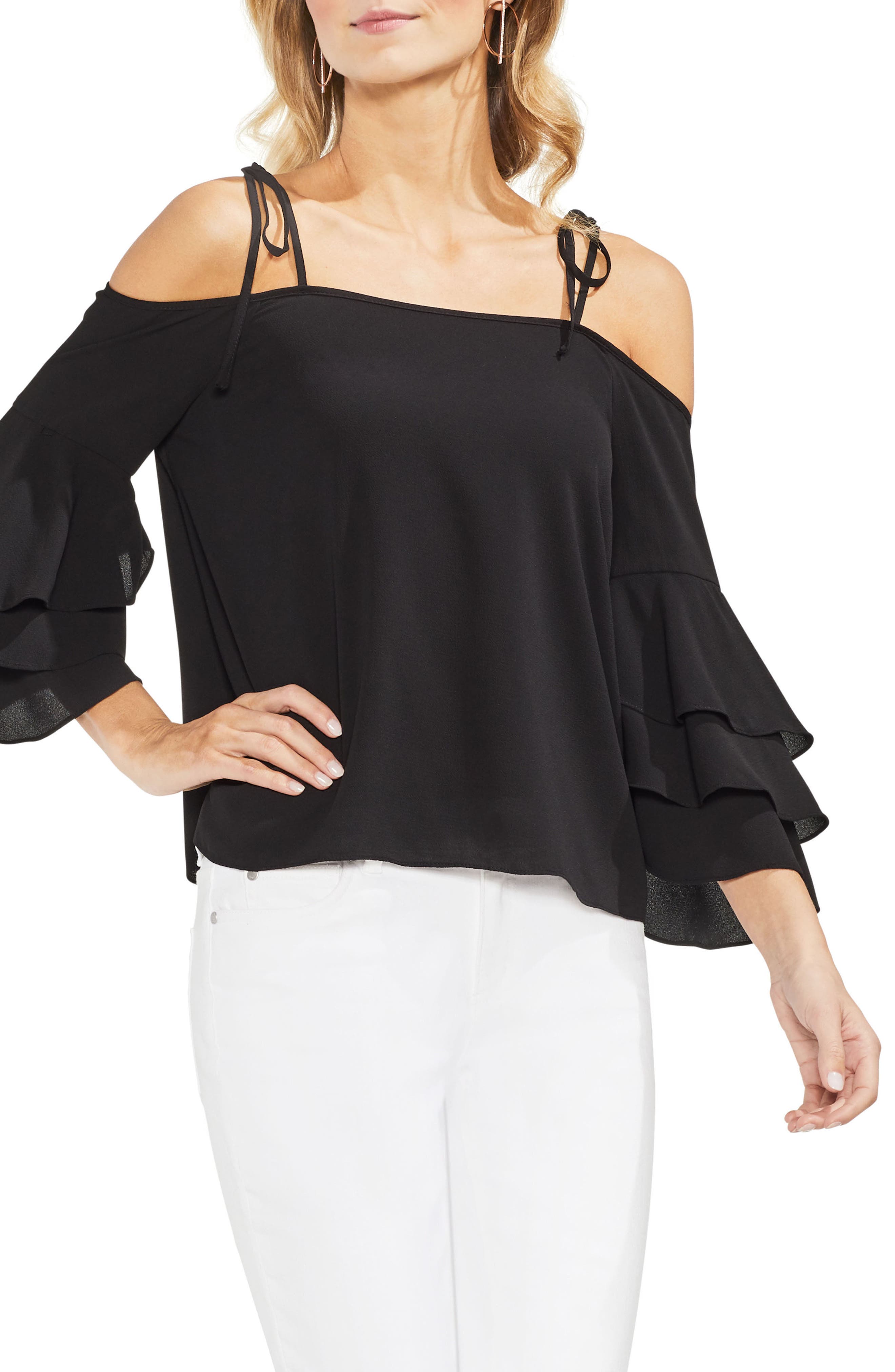 vince camuto cold shoulder top