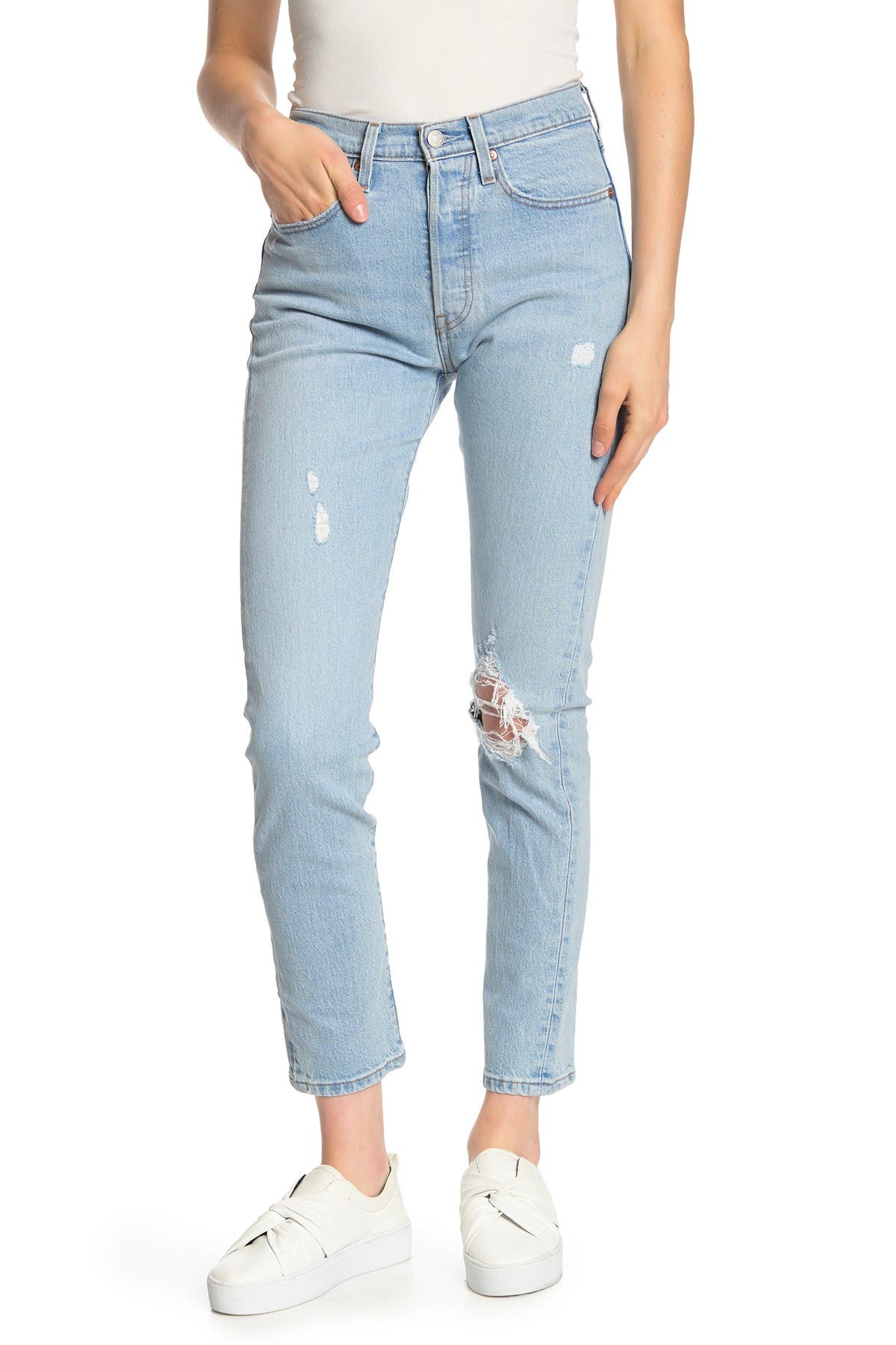 Levi's | 501 Distressed Skinny Jeans 