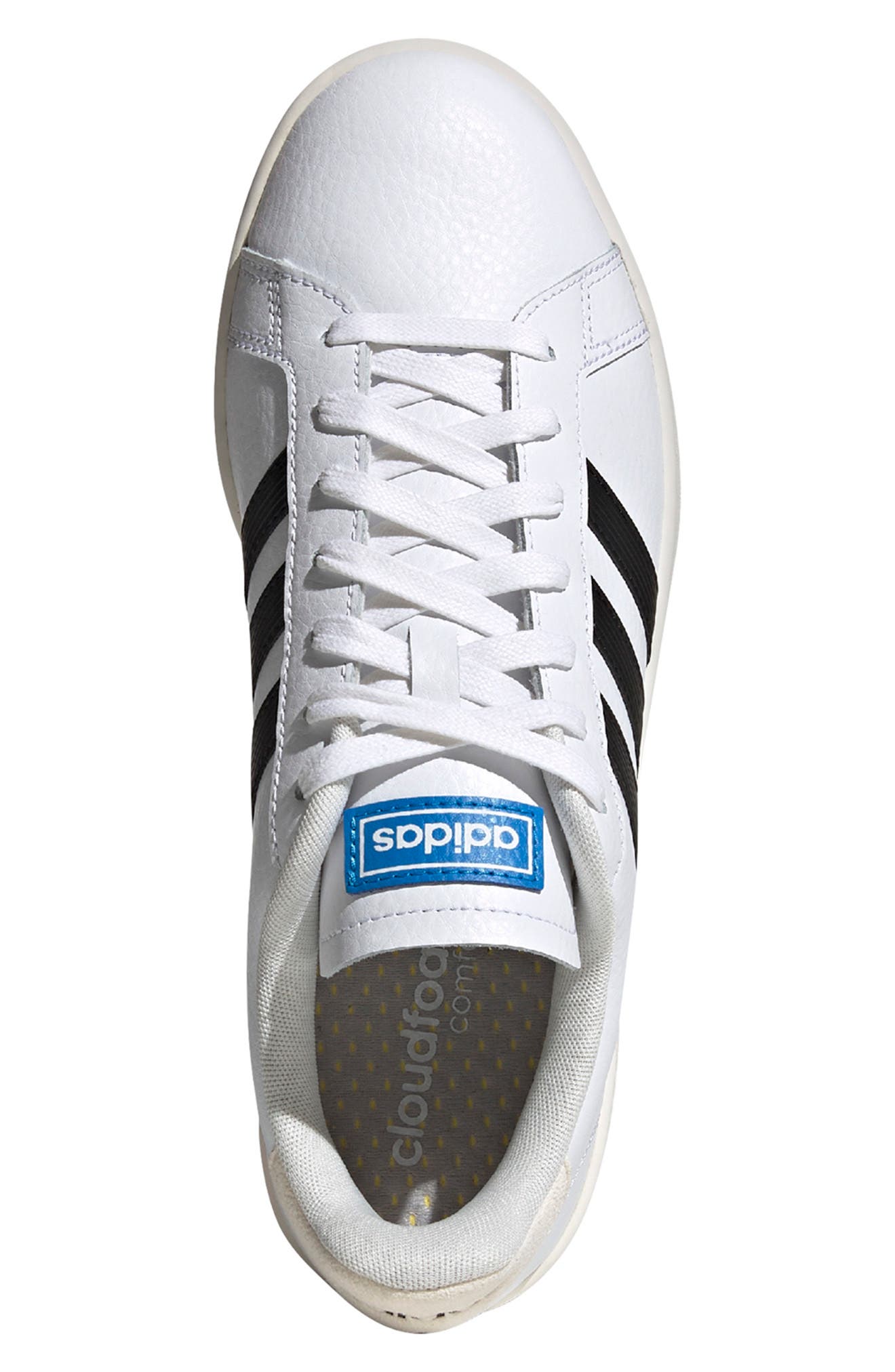 adidas blanche bande bleu