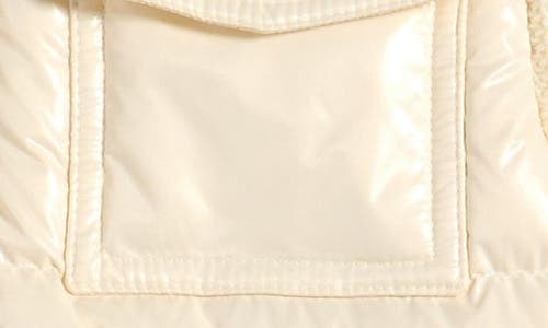 Moncler Kids' Quilted Down & Wool Knit Cardigan In White