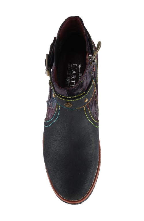 L'artiste By Spring Step Airies Bootie In Black Metallic