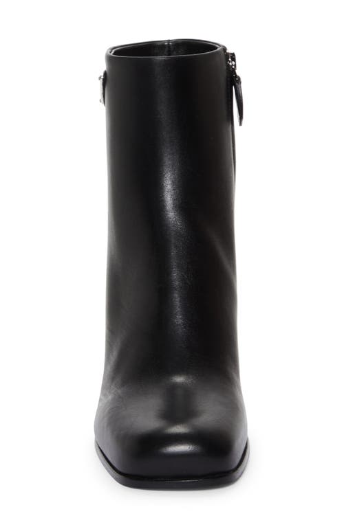 Prada Black Leather Ankle Boots With Logo Triangle Women In Nero