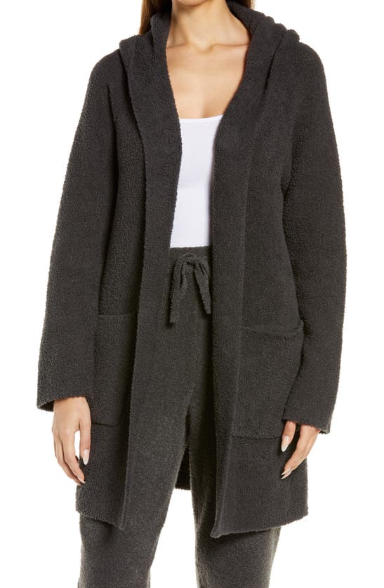 Barefoot Dreams Cozychic™ Long Hooded Cardigan In Carbon | ModeSens