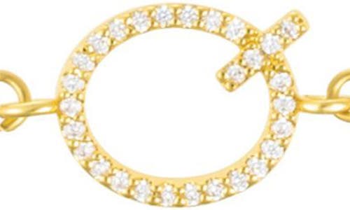 Adornia Pavé Cubic Zirconia Initial Anklet In Gold-q