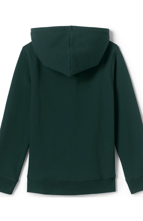 Shop Lands' End School Uniform Kids Zip Front Sweatshirt In Evergreen