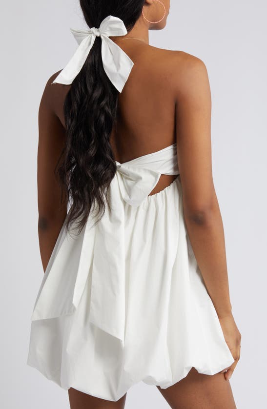 Shop Bp. Strapless Bubble Hem Minidress In White Blanc