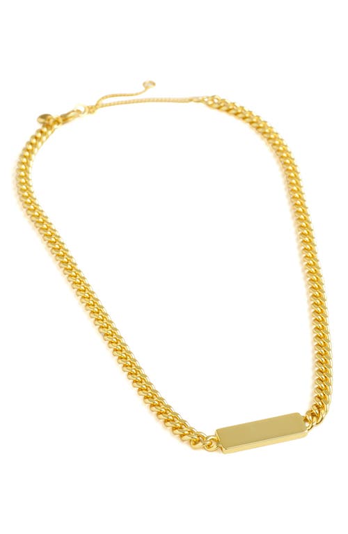 Madewell Chunky Bar Pendant Necklace in Vintage Gold at Nordstrom