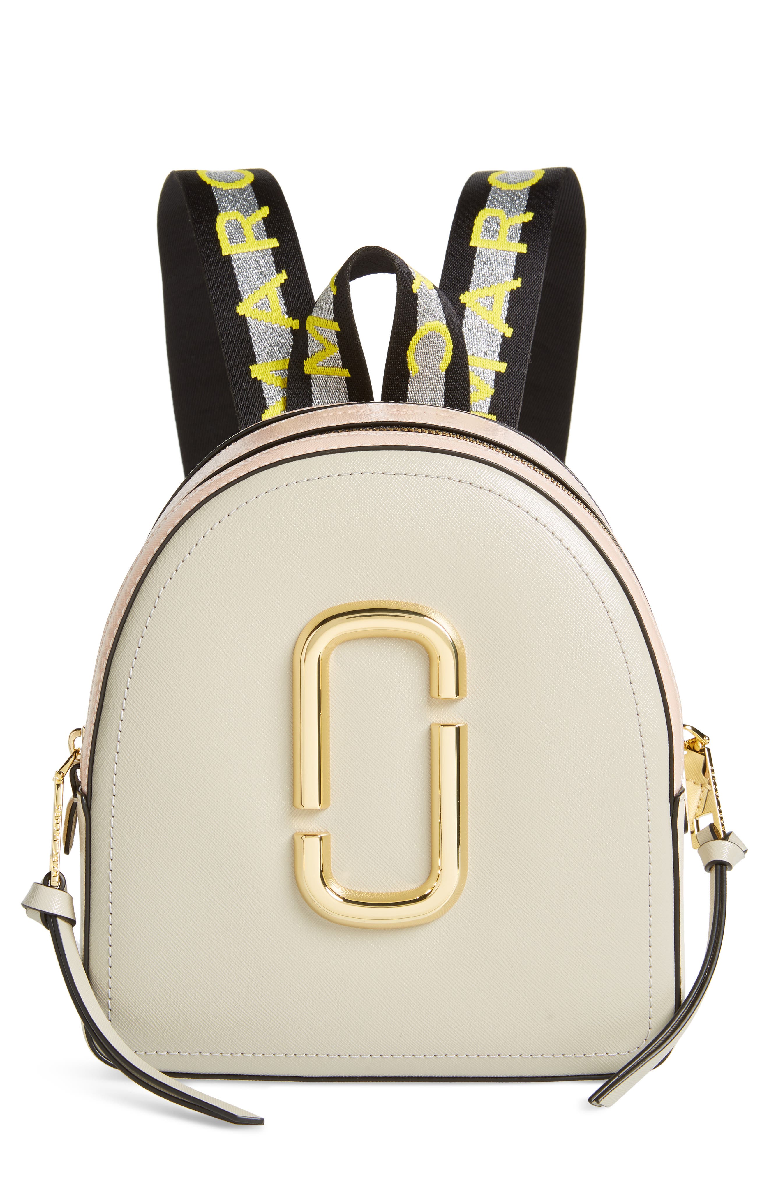 UPC 191267529011 Marc Jacobs Pack Shot Leather Backpack Ivory upcitemdb