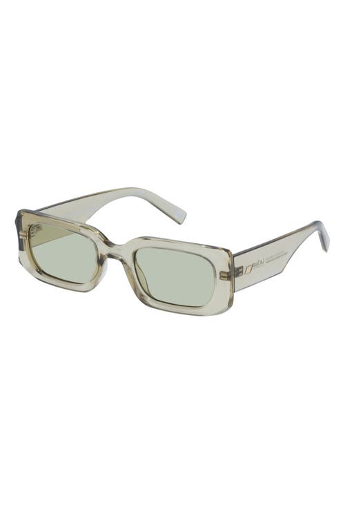 Shop Le Specs Rippled Rebel 53mm Rectangular Sunglasses In Olive Leaf