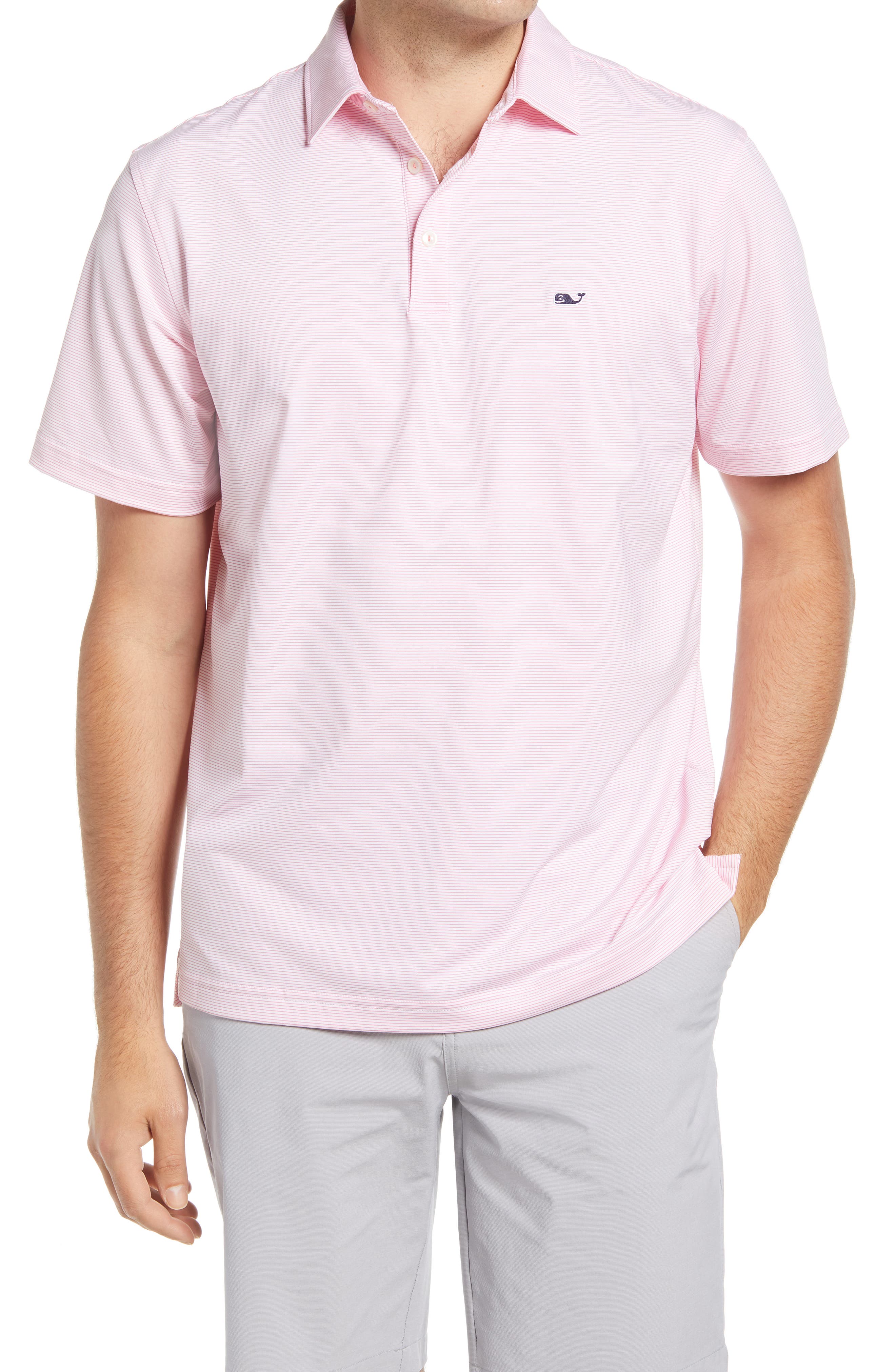 mens pink golf shirt