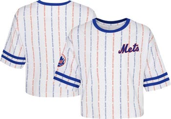 New York Mets Toddler White Home Pinstripe Jersey - 3T