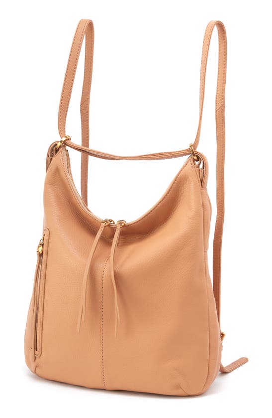 Shop Hobo Merrin Leather Convertible Backpack In Sandstorm