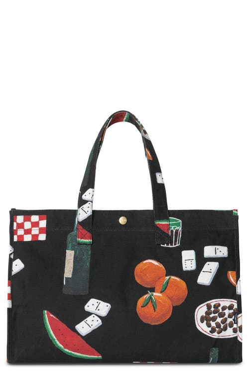 Canvas Graphic Tote in Isis Maria Dinner Print