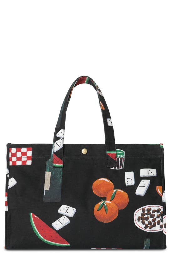 Carhartt Canvas Graphic Tote In Black