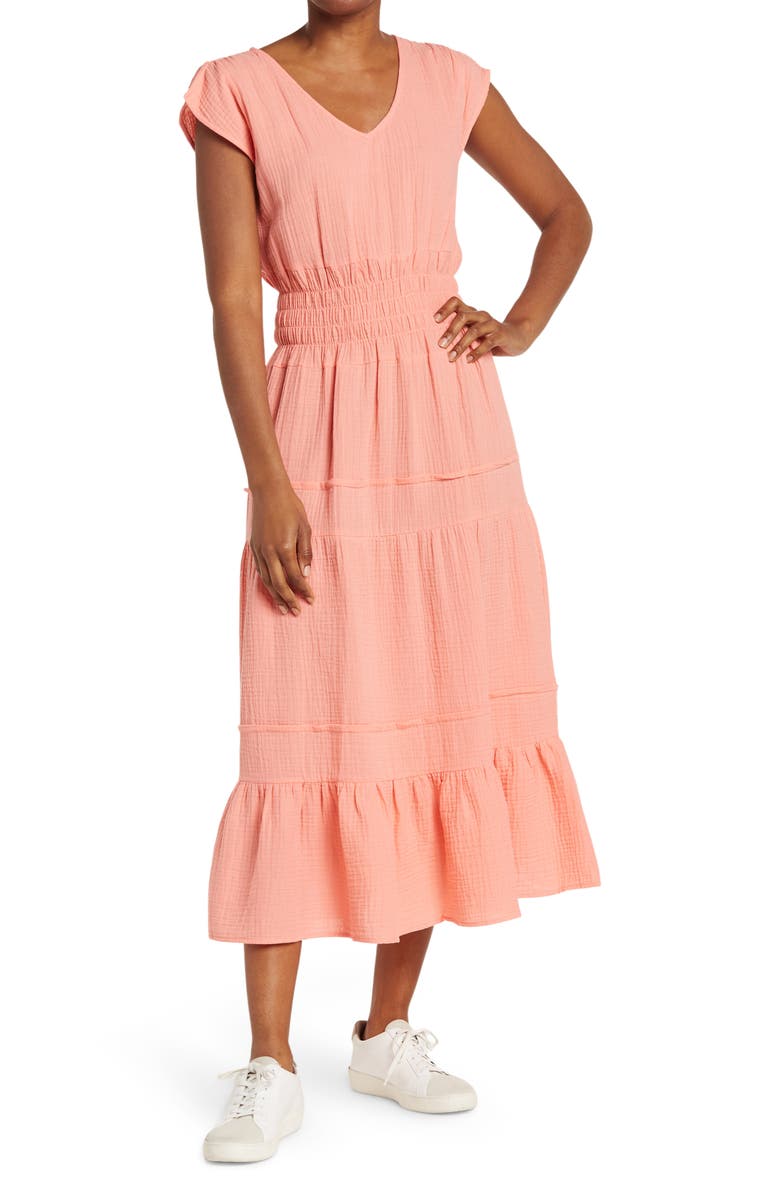 Maisie Gauze Smocked Midi Dress Nordstromrack Maisie Gauze Smocked Midi Dress Nordstromrack