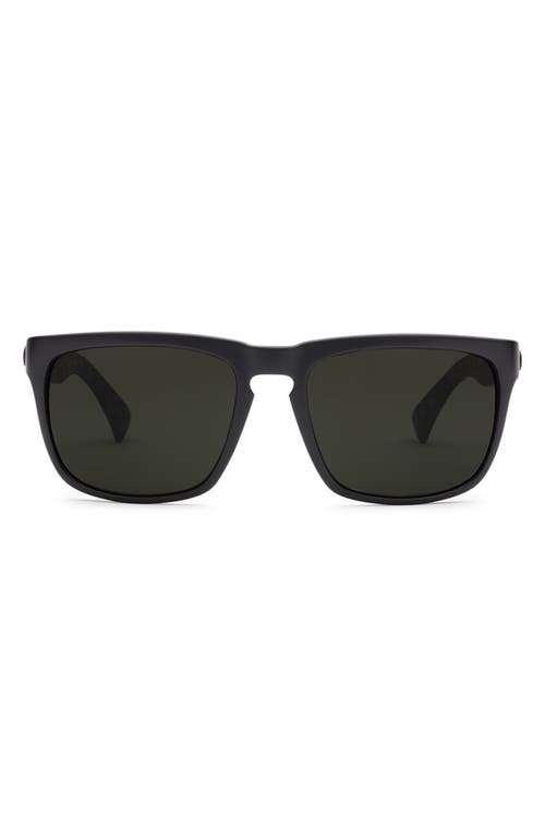 Electric x Jason Momoa Knoxville XL Polarized Keyhole Sunglasses in Matte Black/Grey Polar