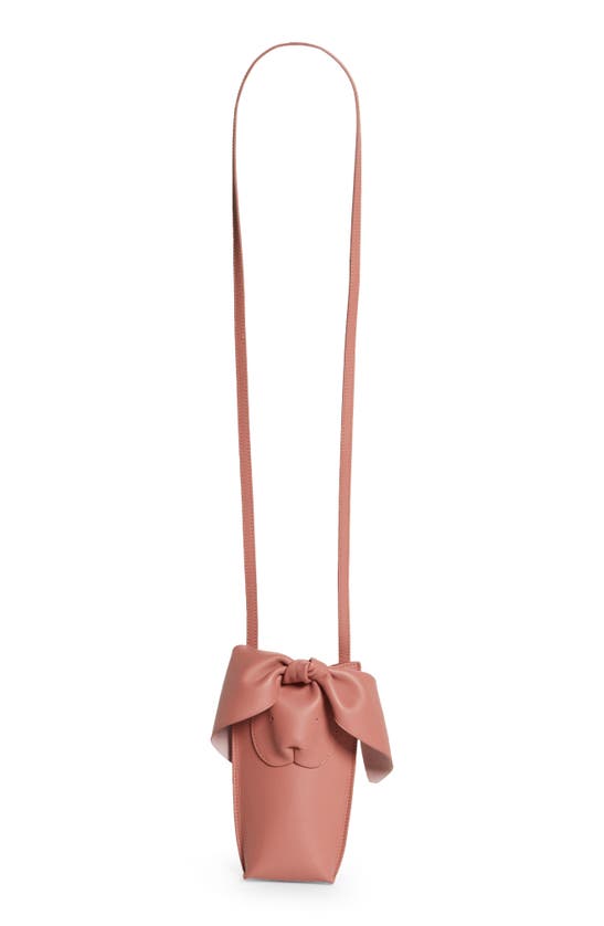 Loewe Bunny Pocket Leather Shoulder Bag In Peach Bloom
