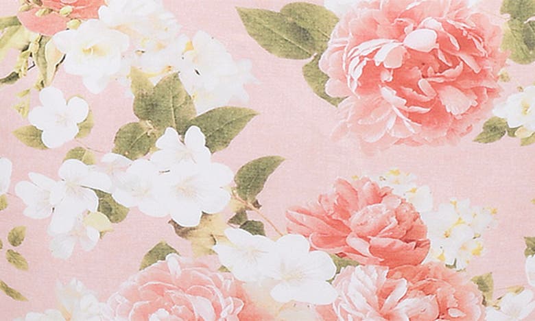 House Of Cb Josefina Floral Bustier Bodice Stretch Satin Body-con Dress In Peony Print