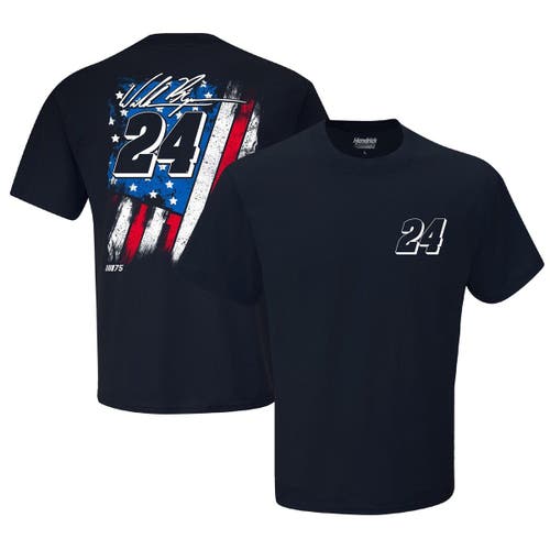 Men's Hendrick Motorsports Team Collection Navy William Byron Exclusive Tonal Flag T-Shirt