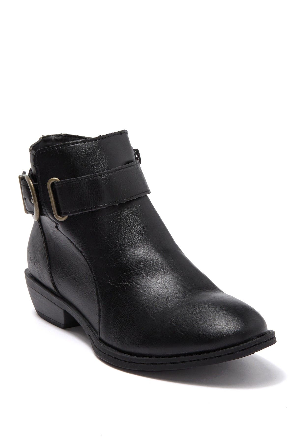 buckle strap ankle boots