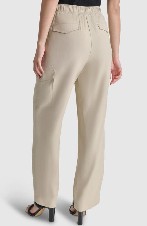 Shop Dkny Carrot Drawstring Cargo Pants In Trench