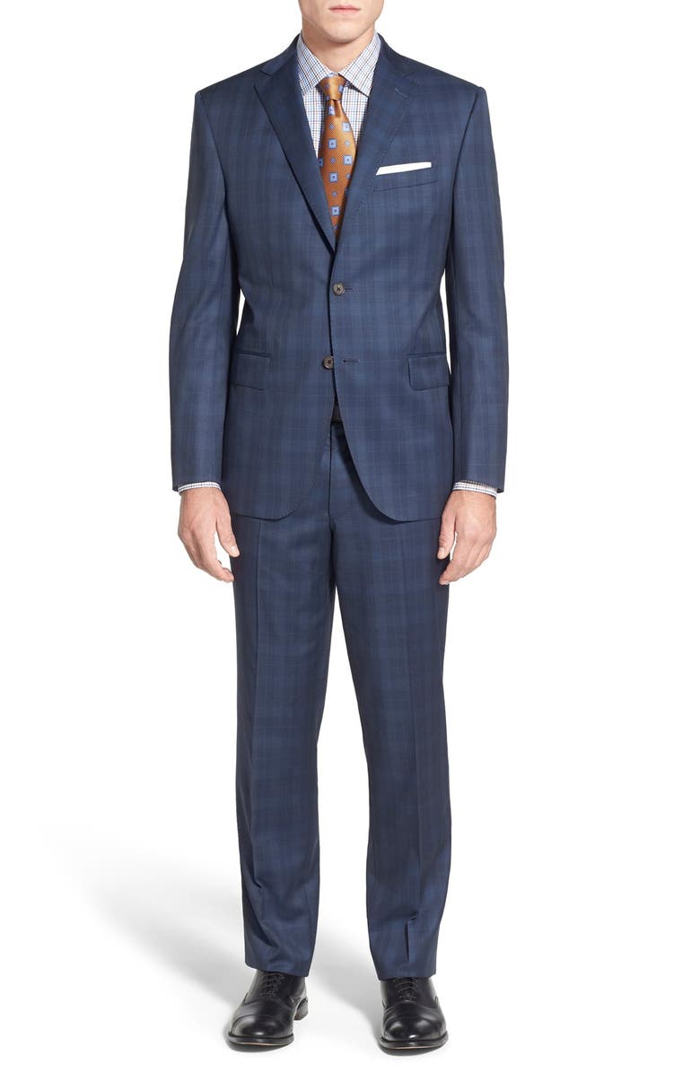 David Donahue Classic Fit Plaid Wool Suit | Nordstrom