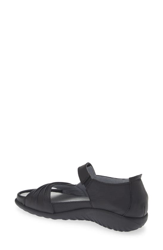 Naot 'papaki' Sandal In Soft Black Leather