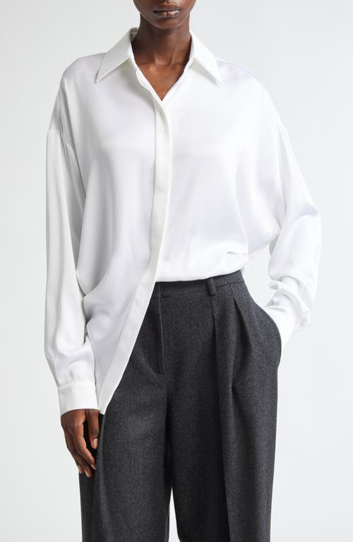 Michael Kors Collection Oversize Button-Up Shirt in Optic White 