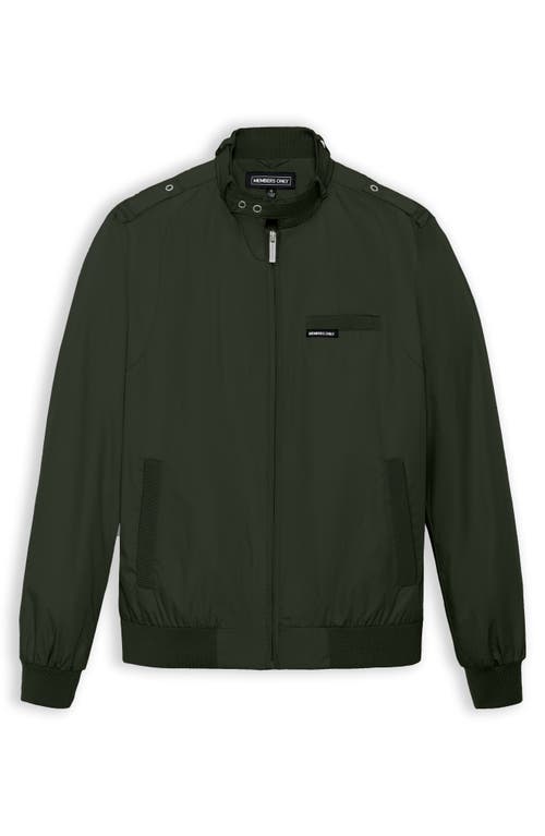 Members Only Classic Iconic Racer Jacket In Dark Green